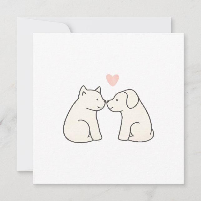 Dog Love Flat Card (Anverso)