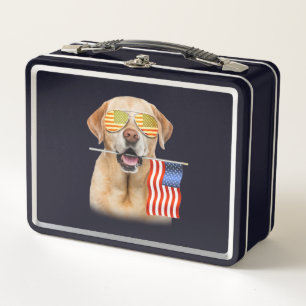 Dog Lover Bandera estadounidense de Labrador Ret