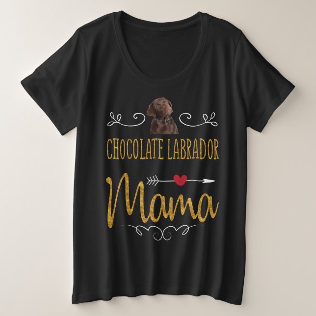 Dog Lover | Chocolate Labrador Mama (Anverso del diseño)