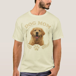 Dog Mom — Camiseta de retrato de Golden Retriever