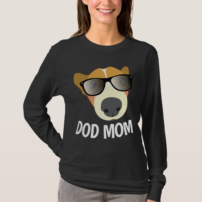 DOG MOM, Camisetas NEGRAS (Anverso)