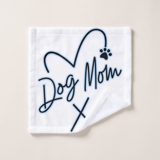 DOG MOM, CORAZÓN AZUL CLARO (Toallita)