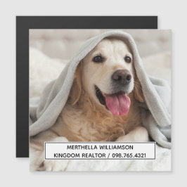 Dog Photo Personalizado Magnet Business Card