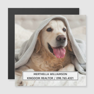 Dog Photo Personalizado Magnet Business Card