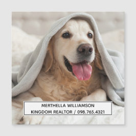 Dog Photo Personalizado Magnet Business Card