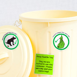 Dog Poop OK La basura puede Pegatina