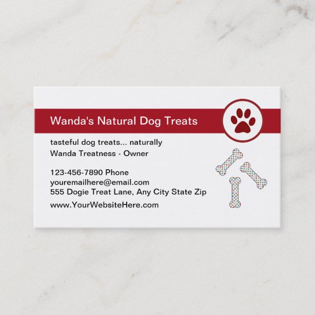 Dog trata tarjeta de presentación (Anverso)