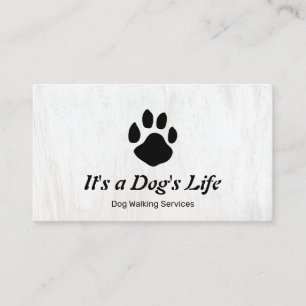 Dog Walker Paw tarjeta de presentación