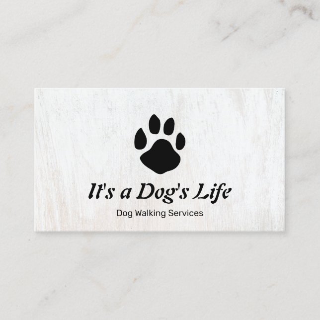 Dog Walker Paw tarjeta de presentación (Anverso)