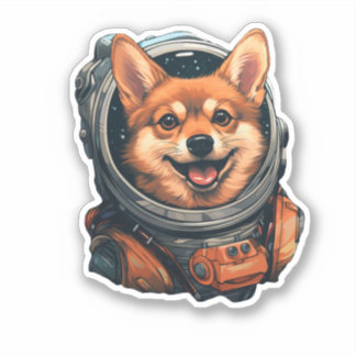 Doge Dog Astro Dog Shiba Inu Pegatina