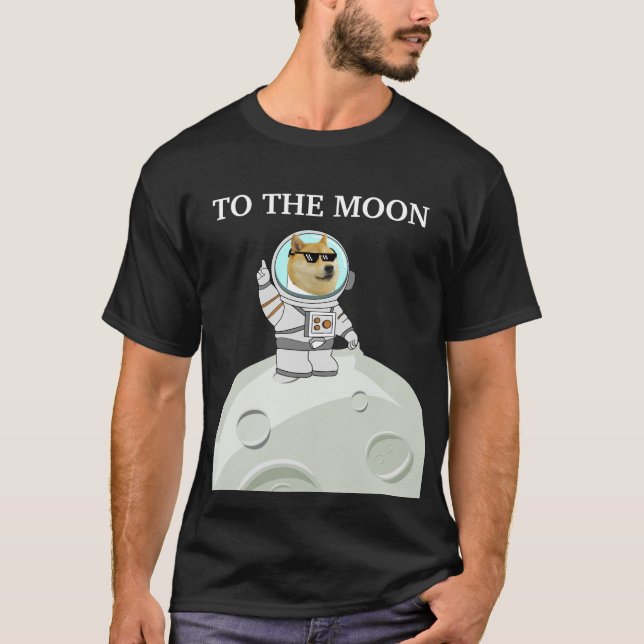 Dogecoin a la camiseta de la luna (Anverso)