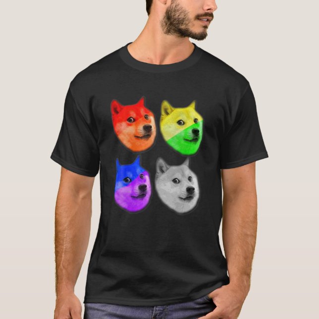 Dogecoin Doge Crypto Top Meme Funny Bandera LGBT L (Anverso)