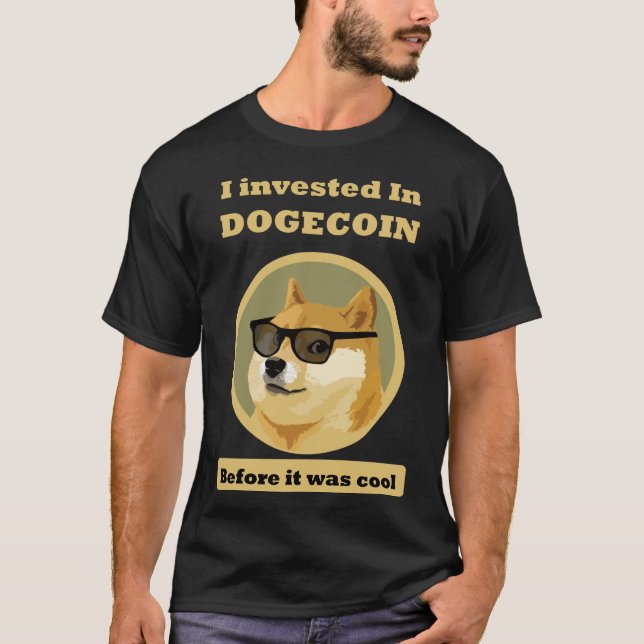 Dogecoína I invirtió en camiseta Dogecoin (Anverso)