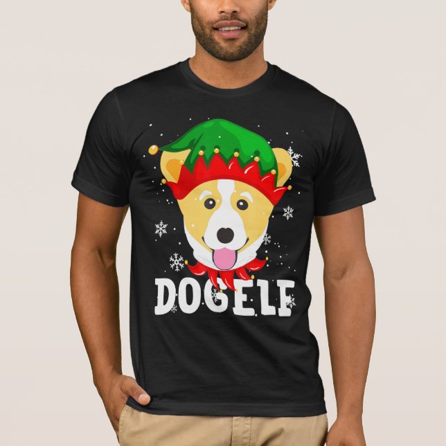 Dogelf Corgi Perro Navidades feos suéter (Anverso)