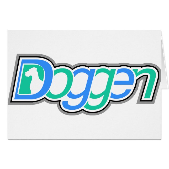 Doggen Text mit Kopf (Anverso (Horizontal))