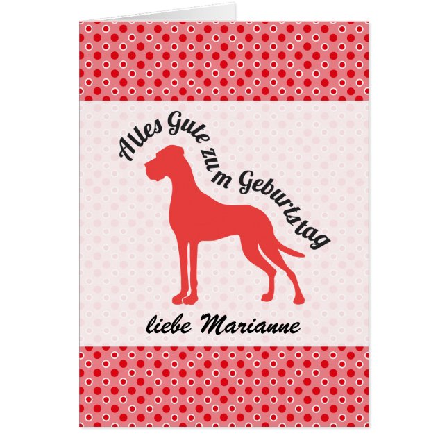 Doggenkarte beschriftet (Frente)