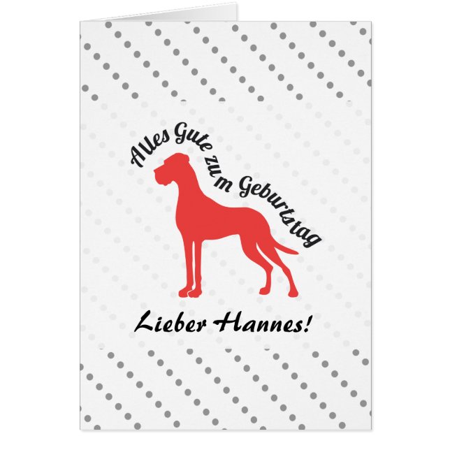 Doggenkarte beschriftet (Frente)