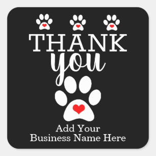 Doggie Day Care Personalizado Gracias Pegatinas