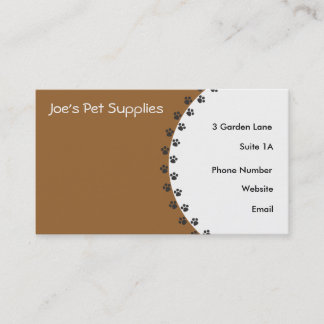 Doggie Paw imprime tarjetas de negocios