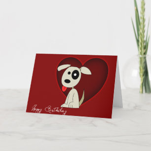 Doggy with a Heart - Tarjeta de cumpleaños