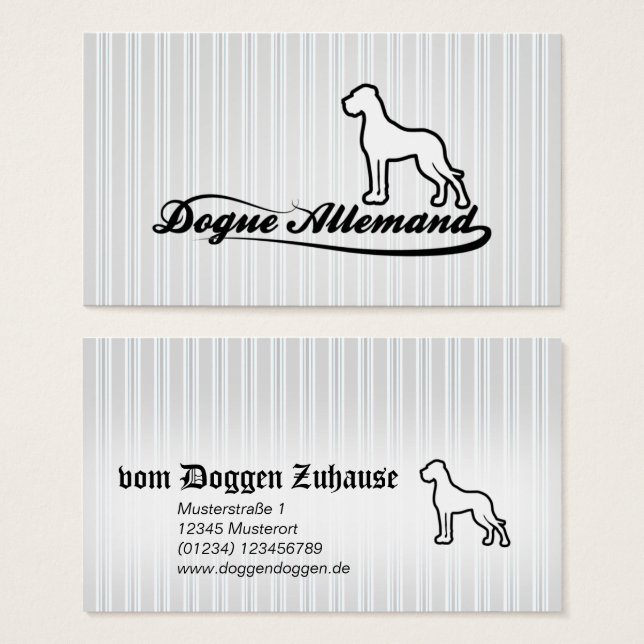 Dogo Alemán elegante  (Anverso y reverso)