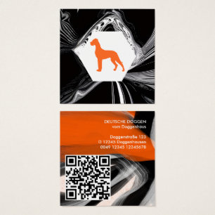 Dogo de Burdeos abstracto moderno Naranja