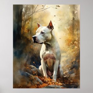 Dogo Poster de impresión de arte de perro argentin