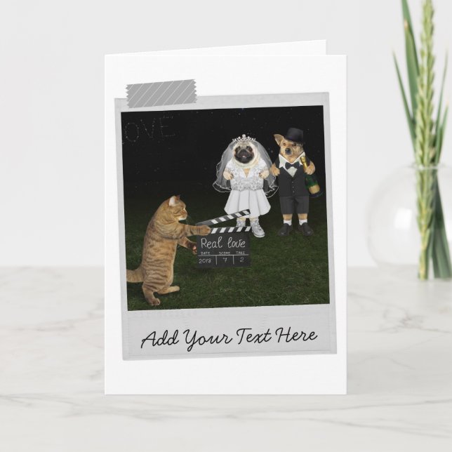 Dogs Boda Tema de película Tarjeta divertida (Anverso)