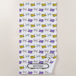 Dogs Bones PY Graffiti Estilo Nombre Toalla de Pla