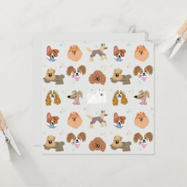 Dogs Mascotas Tarjeta de Stationery para niños