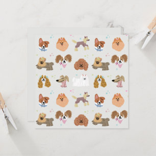 Dogs Mascotas Tarjeta de Stationery para niños