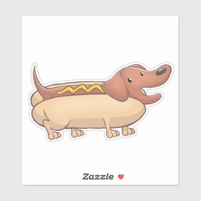 Dogsund caliente: Pegatina (Hoja)