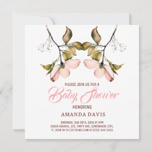 Dogwood acuarela rosa   BABY SHOWER