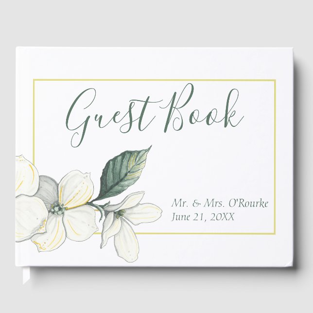 Dogwood Blooms, libro de invitados Boda (Anverso)