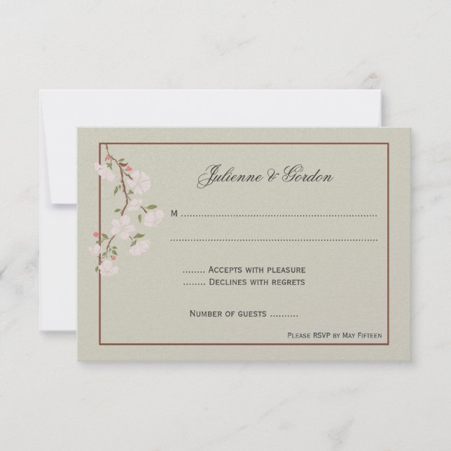 Dogwood rosa/Apple Blossoms RSVP (Anverso)