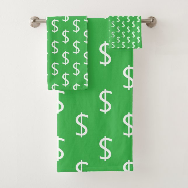 Dólar Blanco Signos Repetir Decoración Verde Brt (In situ)