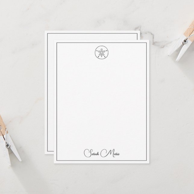 Dólar de Arena Blanco y Negro Personalizado (Anverso/Reverso In Situ)