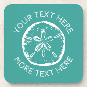 Dólar de arena concha de playa plástico posavasos 