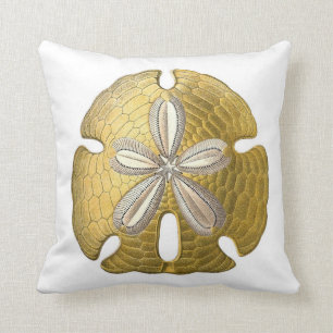 Dólar de arena de oro en la almohada de tiro