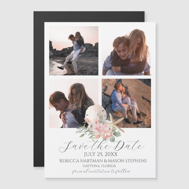 Dólar de arena floral de playa y multifoto de Star (Anverso/Reverso)