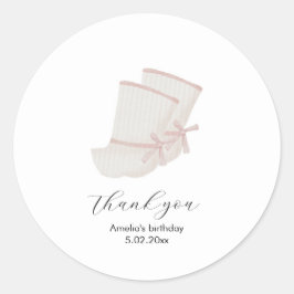 Doljanchi coreano rosado gracias pegatina