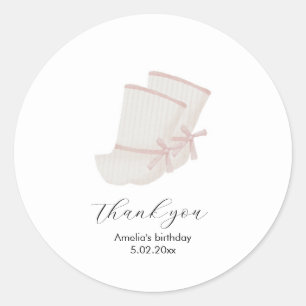 Doljanchi coreano rosado gracias pegatina