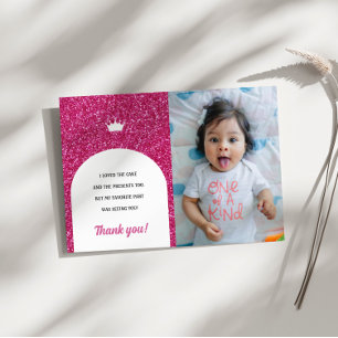 Doll rosa caliente, muñeca de moda gracias tarjeta