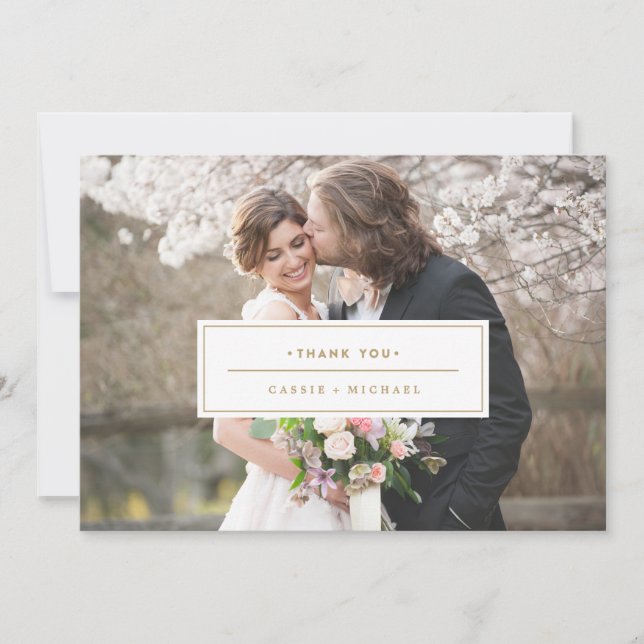 DOLOR DE ORO GRACIAS boda DE TARJETAS gracias tarj (Anverso)