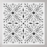 Dolores Arte de patrón de mosaico botánico