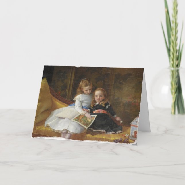 Dolorosa tarjeta de felicitación para dos jóvenes  (Anverso)