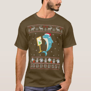 Dolphin Ugly Christmas Sweater Art Painting Family