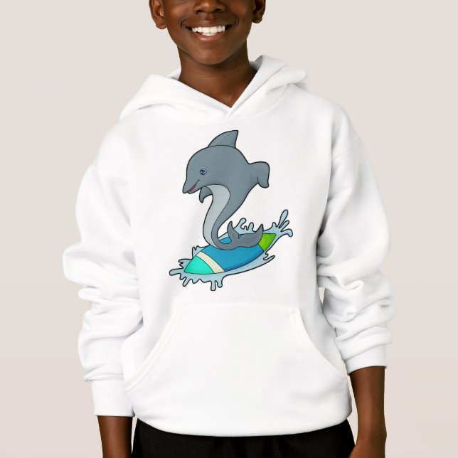 Dolpin como surfista con Surfboard (Anverso)