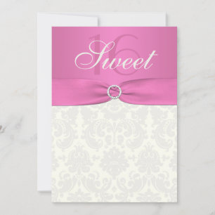 Domble rosa y marfil - Dieciséis invitaciones