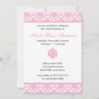 Dombolas Rosadas Dieciséis Invitaciones